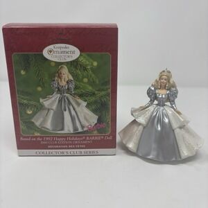 Hallmark Keepsake Ornament 2000 1992 Happy Holidays Barbie Doll Collectors Club